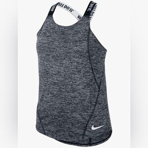 Nike Women's Black and White Tank Top